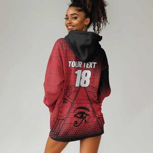 Custom Egypt Football Hoodie Dress The Pharaohs Eye of Horus