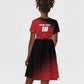 Custom Egypt Football Kid Short Sleeve Dress The Pharaohs Eye of Horus