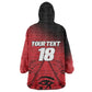 Custom Egypt Football Kid Wearable Blanket Hoodie The Pharaohs Eye of Horus