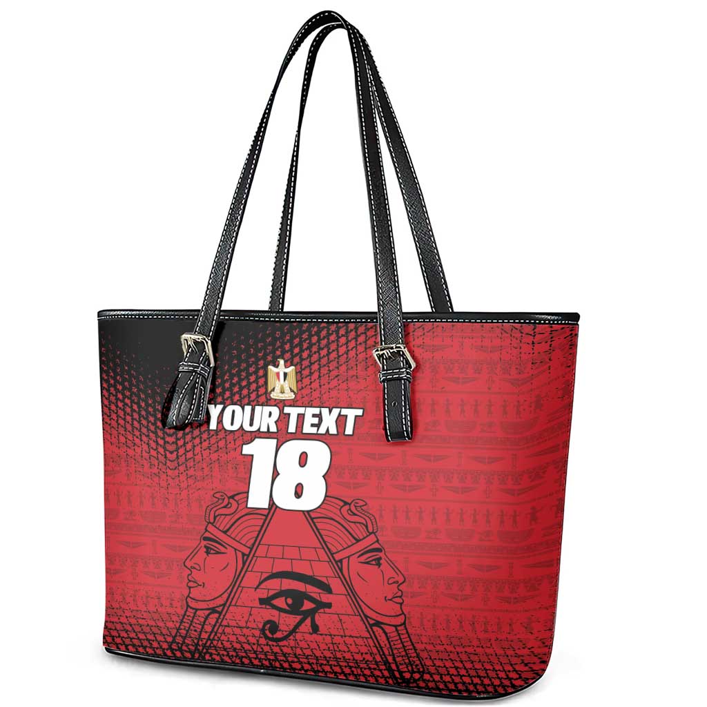 Custom Egypt Football Leather Tote Bag The Pharaohs Eye of Horus