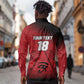 Custom Egypt Football Long Sleeve Button Shirt The Pharaohs Eye of Horus