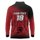 Custom Egypt Football Long Sleeve Polo Shirt The Pharaohs Eye of Horus