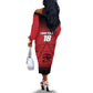 Custom Egypt Football Off The Shoulder Long Sleeve Dress The Pharaohs Eye of Horus