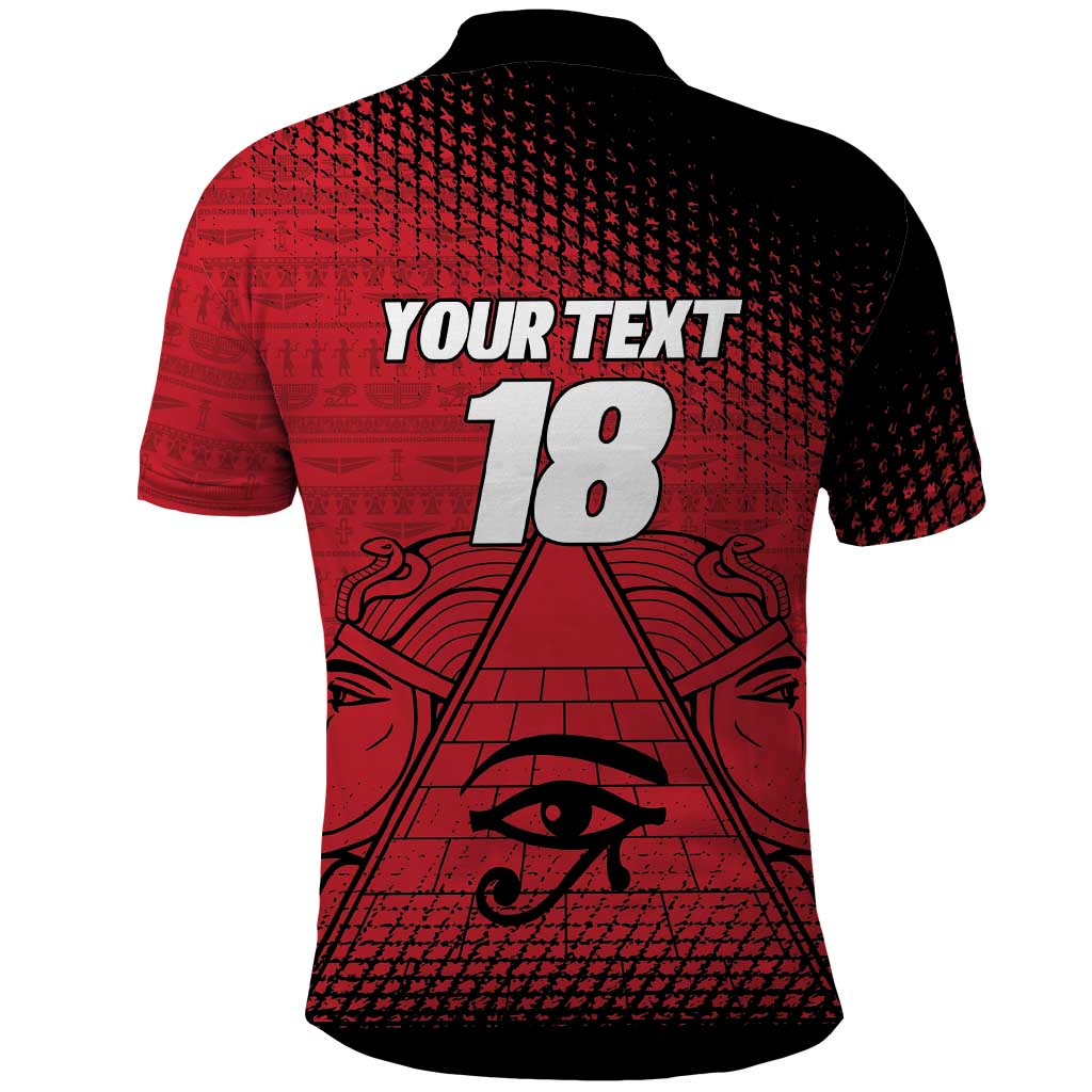 Custom Egypt Football Polo Shirt The Pharaohs Eye of Horus
