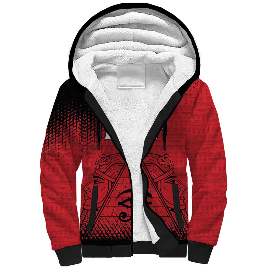 Custom Egypt Football Sherpa Hoodie The Pharaohs Eye of Horus