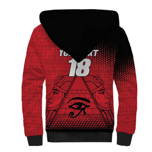 Custom Egypt Football Sherpa Hoodie The Pharaohs Eye of Horus