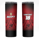 Custom Egypt Football Skinny Tumbler The Pharaohs Eye of Horus