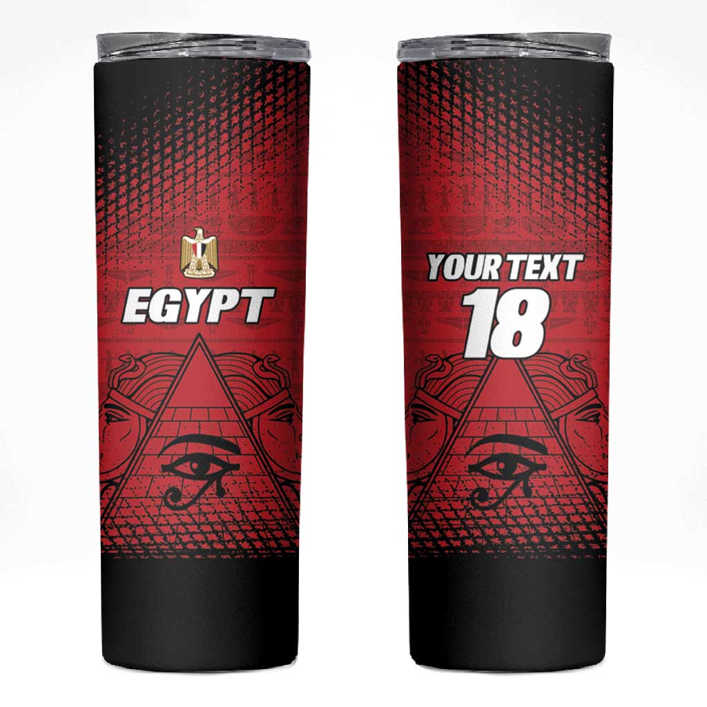 Custom Egypt Football Skinny Tumbler The Pharaohs Eye of Horus