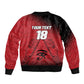 Custom Egypt Football Sleeve Zip Bomber Jacket The Pharaohs Eye of Horus