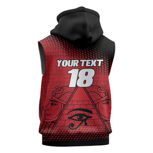 Custom Egypt Football Sleeveless Hoodie The Pharaohs Eye of Horus