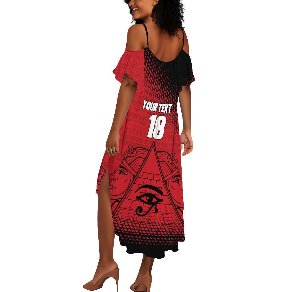 Custom Egypt Football Summer Maxi Dress The Pharaohs Eye of Horus