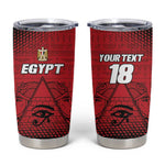 Custom Egypt Football Tumbler Cup The Pharaohs Eye of Horus