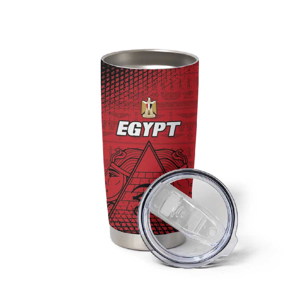Custom Egypt Football Tumbler Cup The Pharaohs Eye of Horus