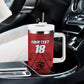 Custom Egypt Football Tumbler With Handle The Pharaohs Eye of Horus