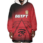 Custom Egypt Football Wearable Blanket Hoodie The Pharaohs Eye of Horus