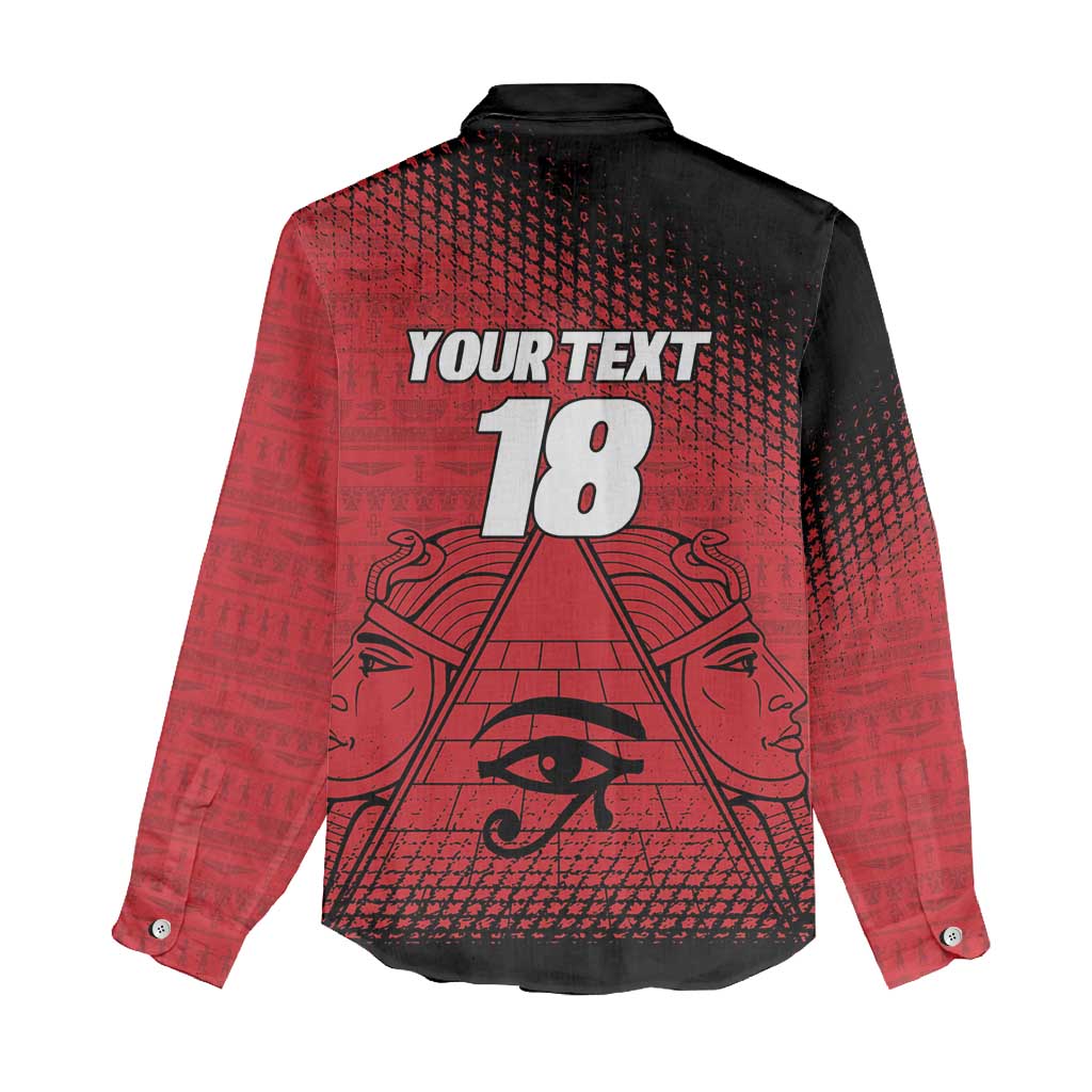 Custom Egypt Football Women Casual Shirt The Pharaohs Eye of Horus