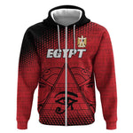 Custom Egypt Football Zip Hoodie The Pharaohs Eye of Horus
