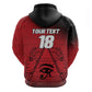 Custom Egypt Football Zip Hoodie The Pharaohs Eye of Horus