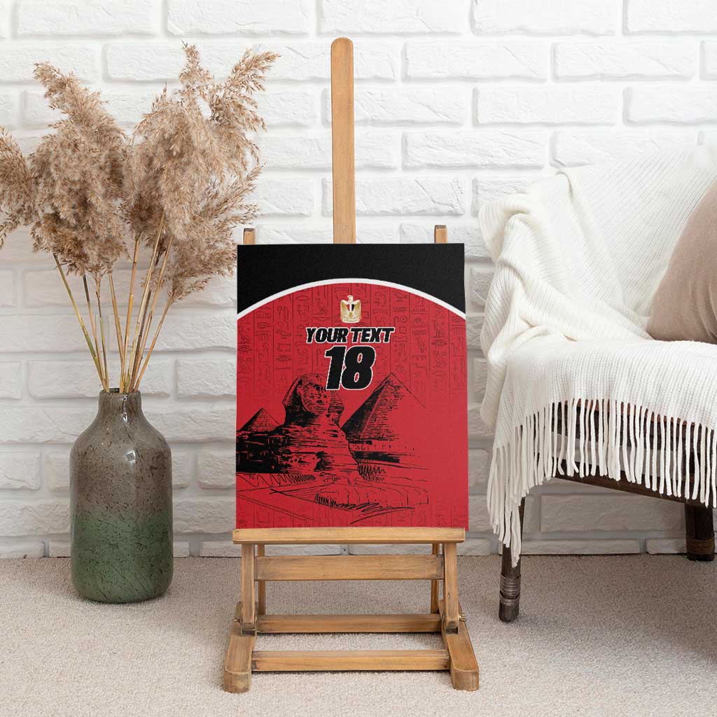 Custom Egypt Football Canvas Wall Art Pharaohs Heritage Pyramid