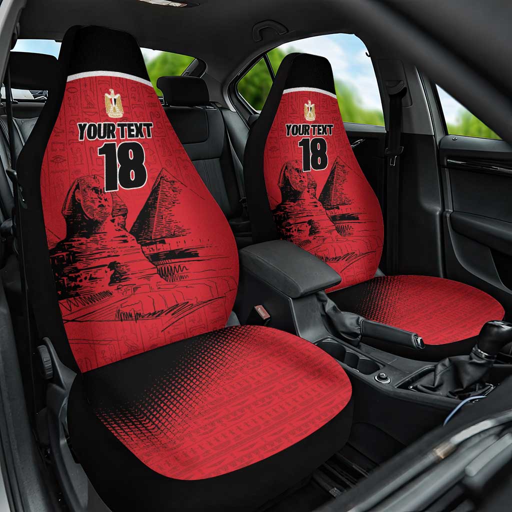 Custom Egypt Football Car Seat Cover Pharaohs Heritage Pyramid