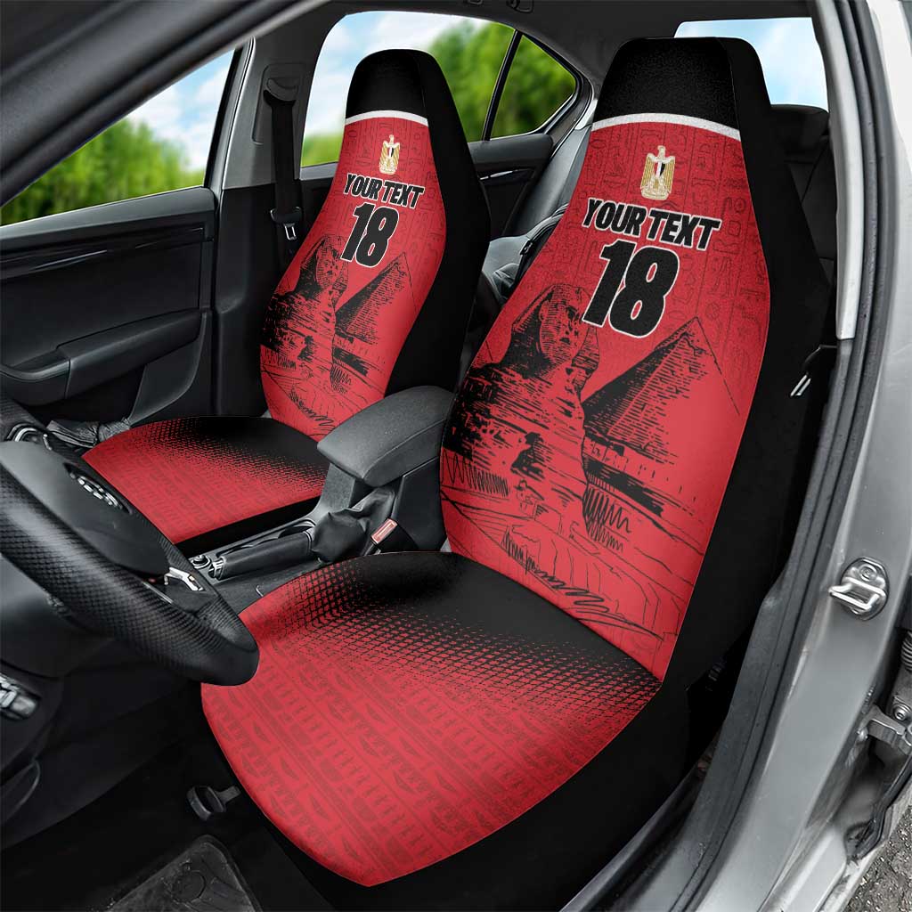 Custom Egypt Football Car Seat Cover Pharaohs Heritage Pyramid