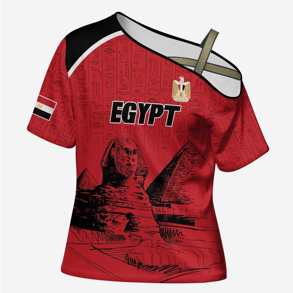 Custom Egypt Football Cross Shoulder Shirt Pharaohs Heritage Pyramid