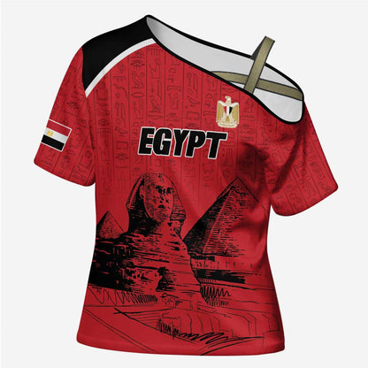 Custom Egypt Football Cross Shoulder Shirt Pharaohs Heritage Pyramid
