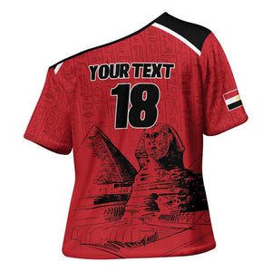 Custom Egypt Football Cross Shoulder Shirt Pharaohs Heritage Pyramid