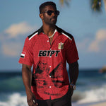 Custom Egypt Football Hawaiian Shirt Pharaohs Heritage Pyramid
