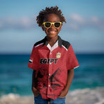 Custom Egypt Football Kid Hawaiian Shirt Pharaohs Heritage Pyramid