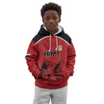 Custom Egypt Football Kid Hoodie Pharaohs Heritage Pyramid