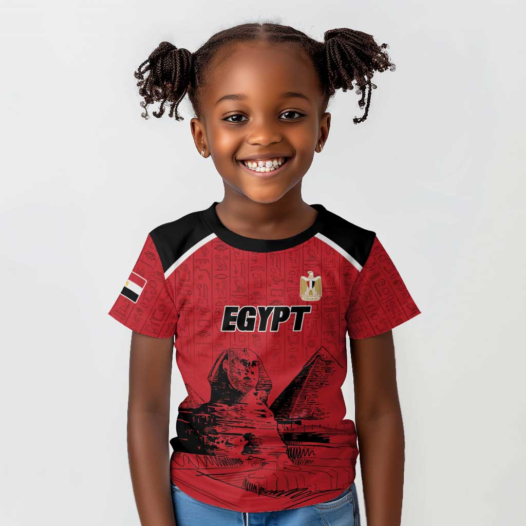 Custom Egypt Football Kid T shirt Pharaohs Heritage Pyramid