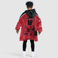 Custom Egypt Football Kid Wearable Blanket Hoodie Pharaohs Heritage Pyramid