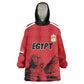 Custom Egypt Football Kid Wearable Blanket Hoodie Pharaohs Heritage Pyramid