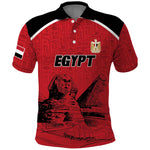 Custom Egypt Football Polo Shirt Pharaohs Heritage Pyramid
