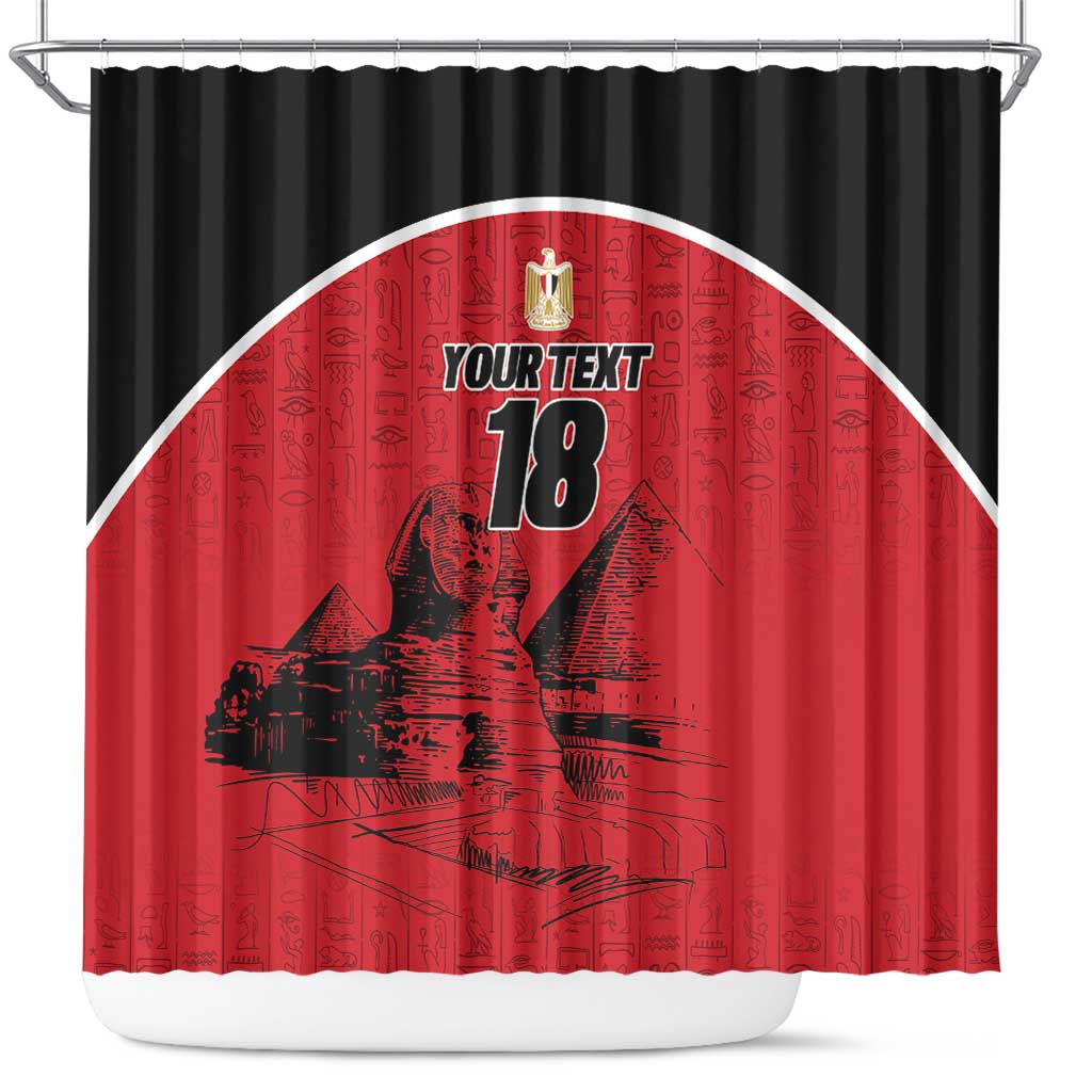 Custom Egypt Football Shower Curtain Pharaohs Heritage Pyramid