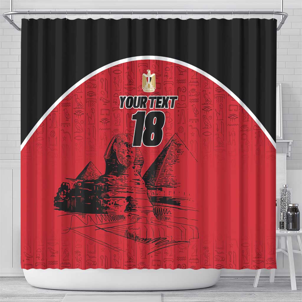 Custom Egypt Football Shower Curtain Pharaohs Heritage Pyramid