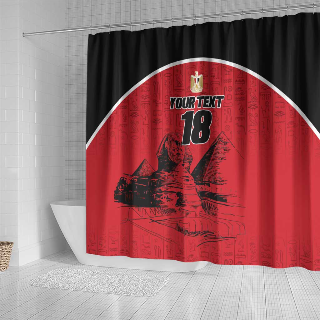 Custom Egypt Football Shower Curtain Pharaohs Heritage Pyramid