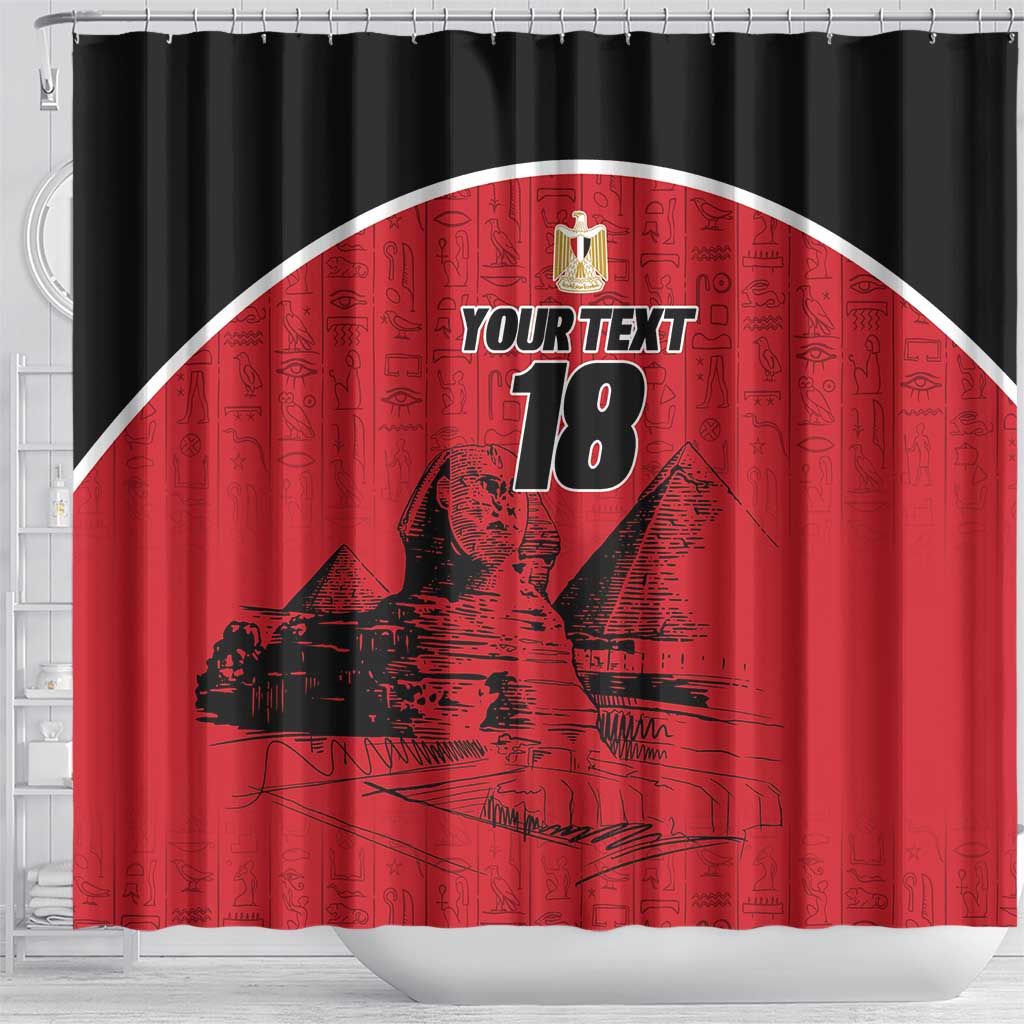 Custom Egypt Football Shower Curtain Pharaohs Heritage Pyramid