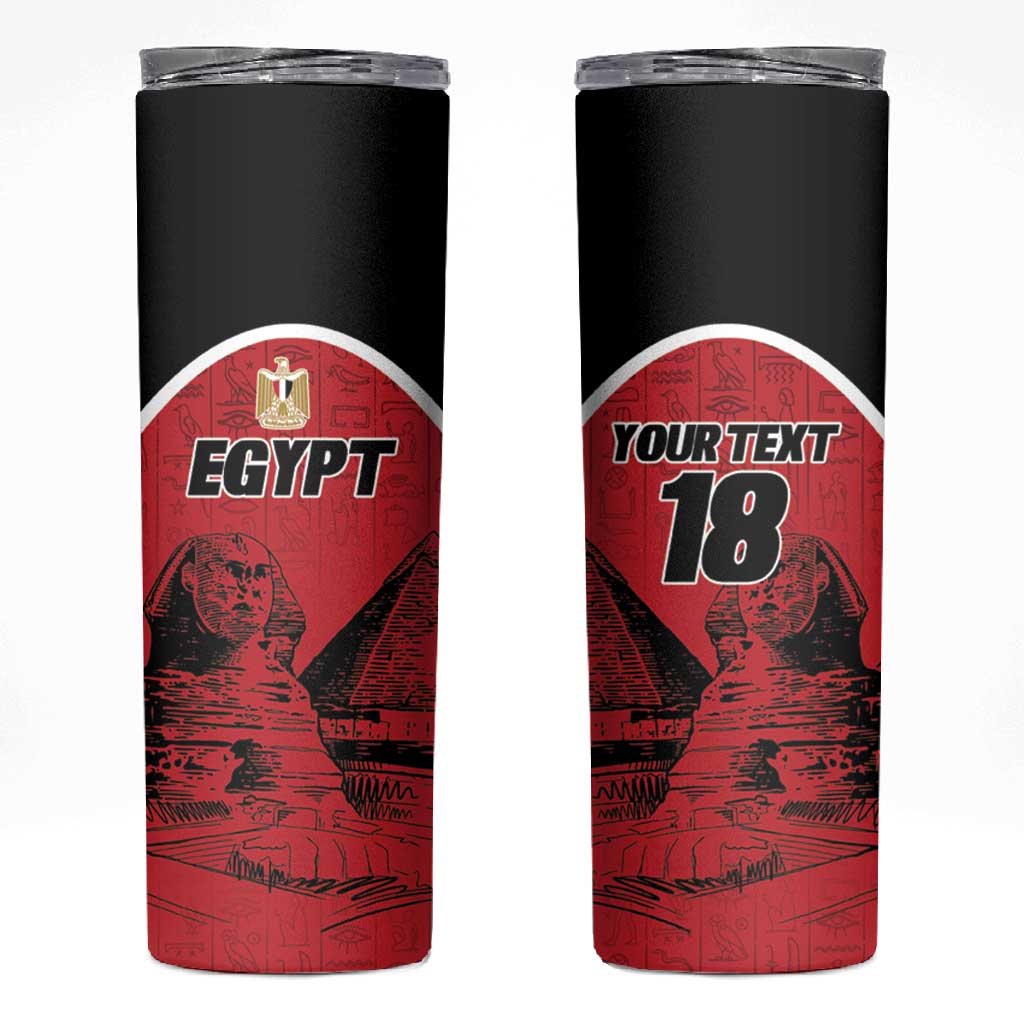 Custom Egypt Football Skinny Tumbler Pharaohs Heritage Pyramid