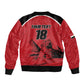 Custom Egypt Football Sleeve Zip Bomber Jacket Pharaohs Heritage Pyramid