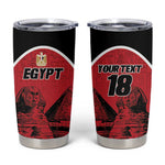 Custom Egypt Football Tumbler Cup Pharaohs Heritage Pyramid