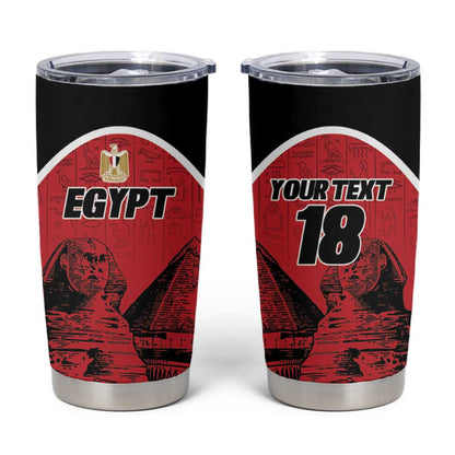 Custom Egypt Football Tumbler Cup Pharaohs Heritage Pyramid