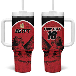 Custom Egypt Football Tumbler With Handle Pharaohs Heritage Pyramid