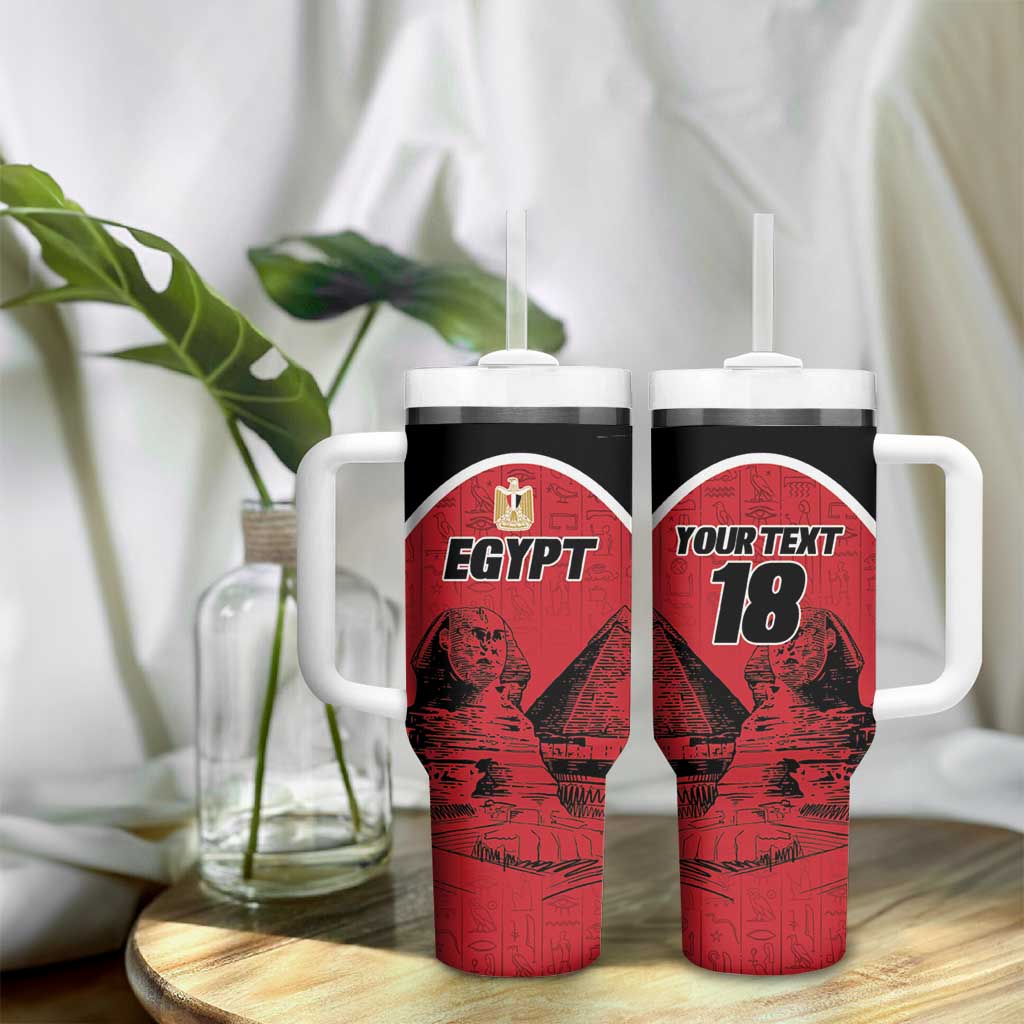Custom Egypt Football Tumbler With Handle Pharaohs Heritage Pyramid