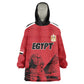 Custom Egypt Football Wearable Blanket Hoodie Pharaohs Heritage Pyramid