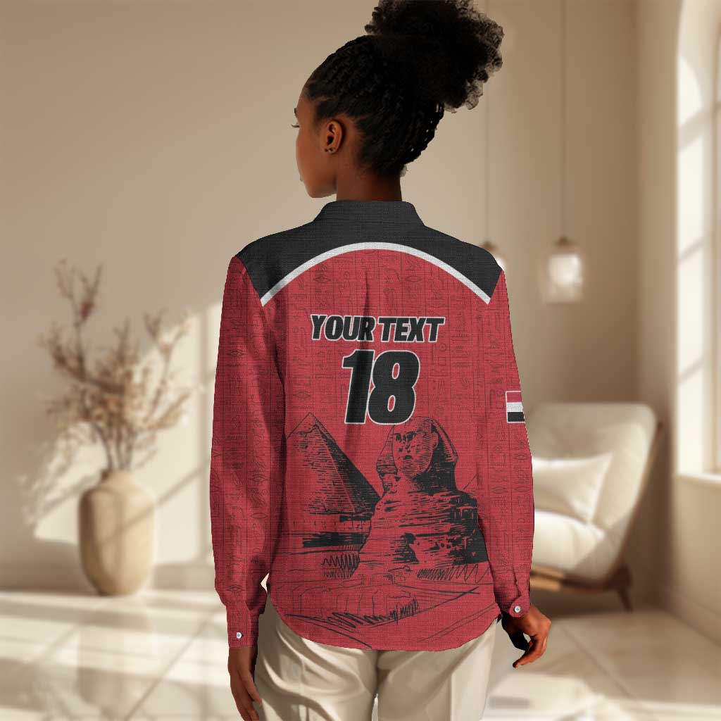 Custom Egypt Football Women Casual Shirt Pharaohs Heritage Pyramid