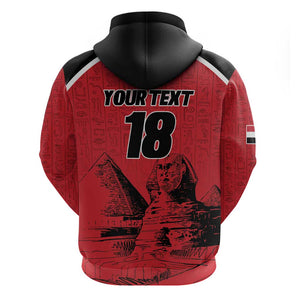 Custom Egypt Football Zip Hoodie Pharaohs Heritage Pyramid