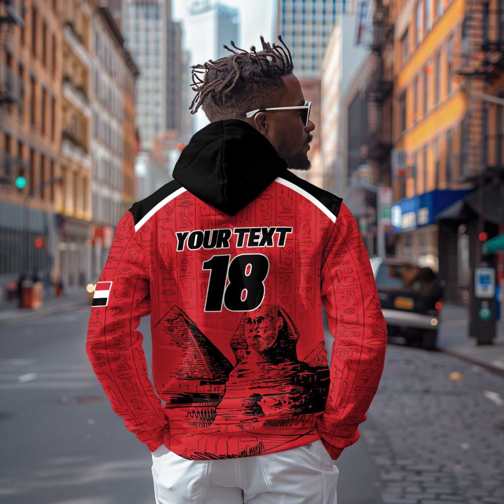 Custom Egypt Football Zip Hoodie Pharaohs Heritage Pyramid