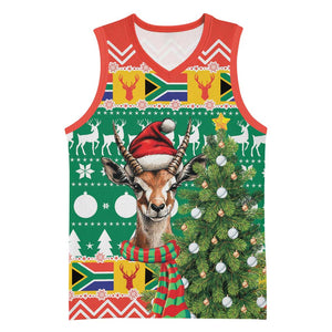 South Africa Springbok Basketball Jersey Christmas Tree - Lightning Art - African Pride